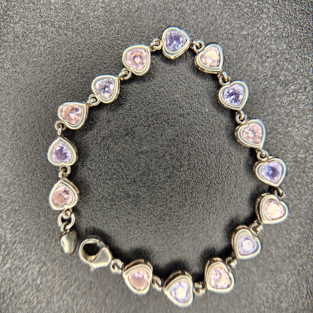 Stirling Silver heart bracelet